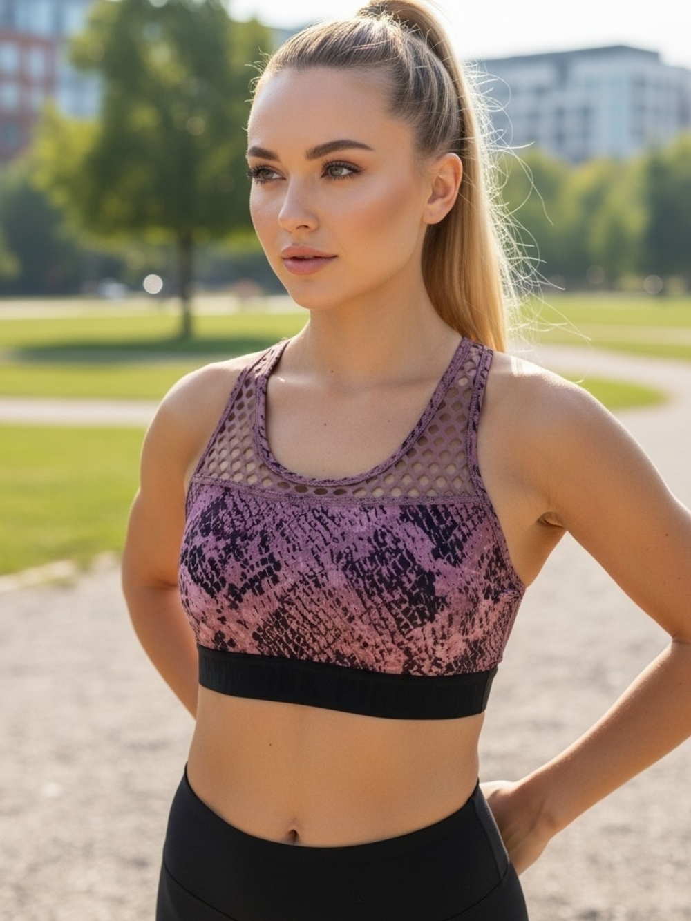 Victoria's Secret PINK Ultimate Sports Bra in a "Begonia"